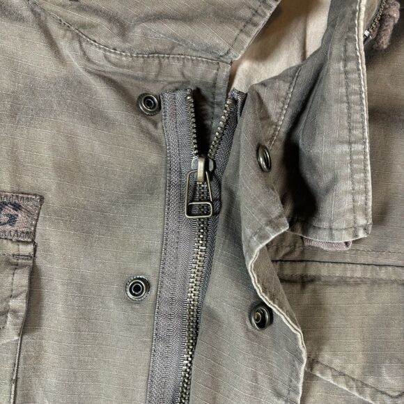 Vintage Billabong Military Jacket Mens Large Army Green RipStop Tactical Rare - Picture 10 of 13